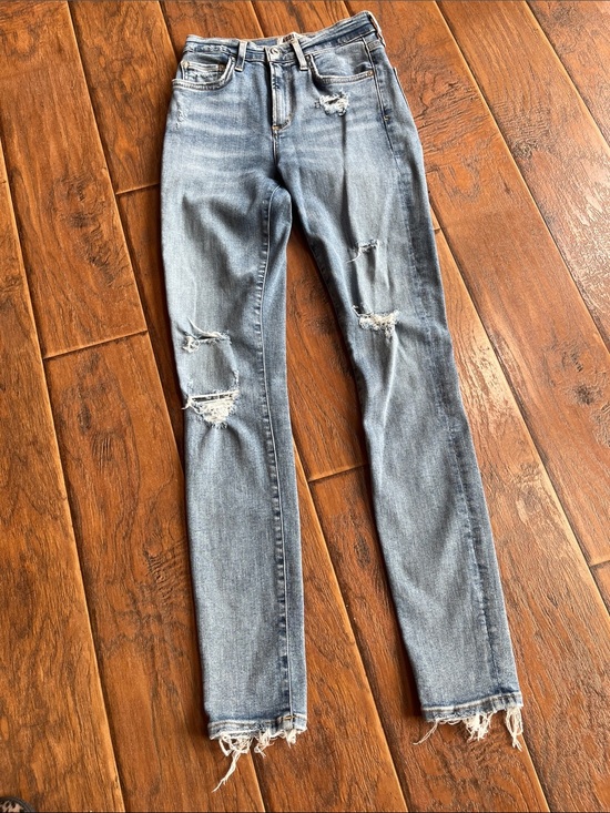 Agolde Denim - Agolde Light Blue Distressed Skinny Jeans - Size 25